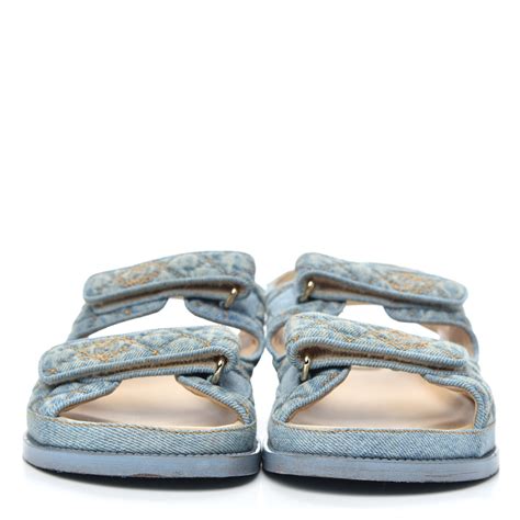 chanel denim sandal